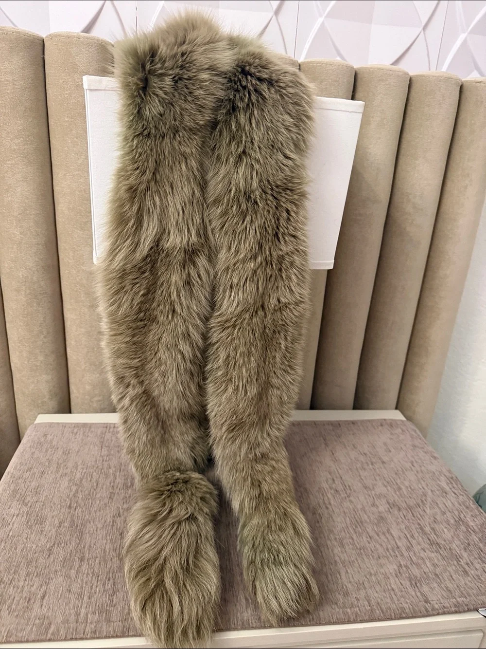 Real Fox fur long scarf